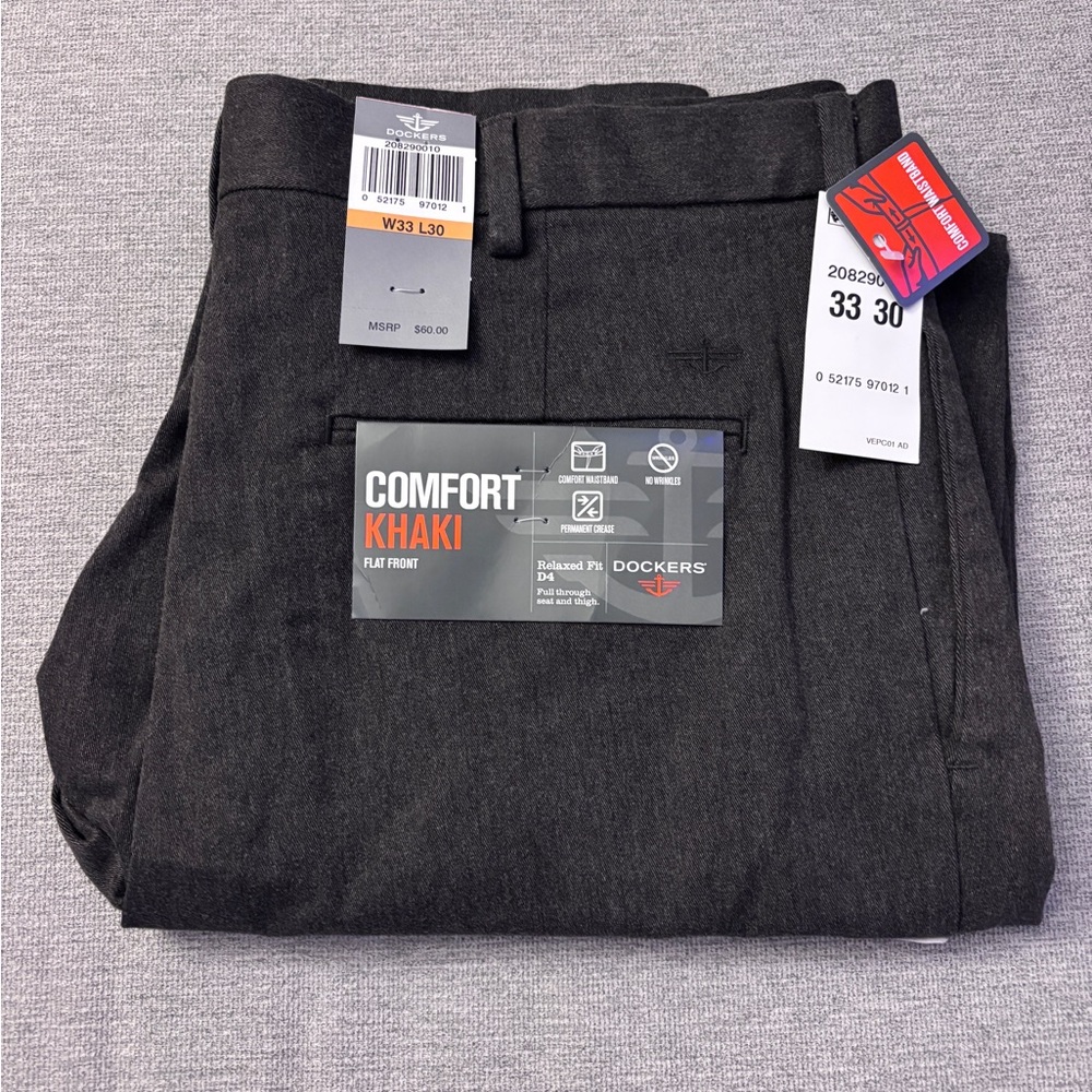 Dockers Comfort Khaki Pants in Dark Gray